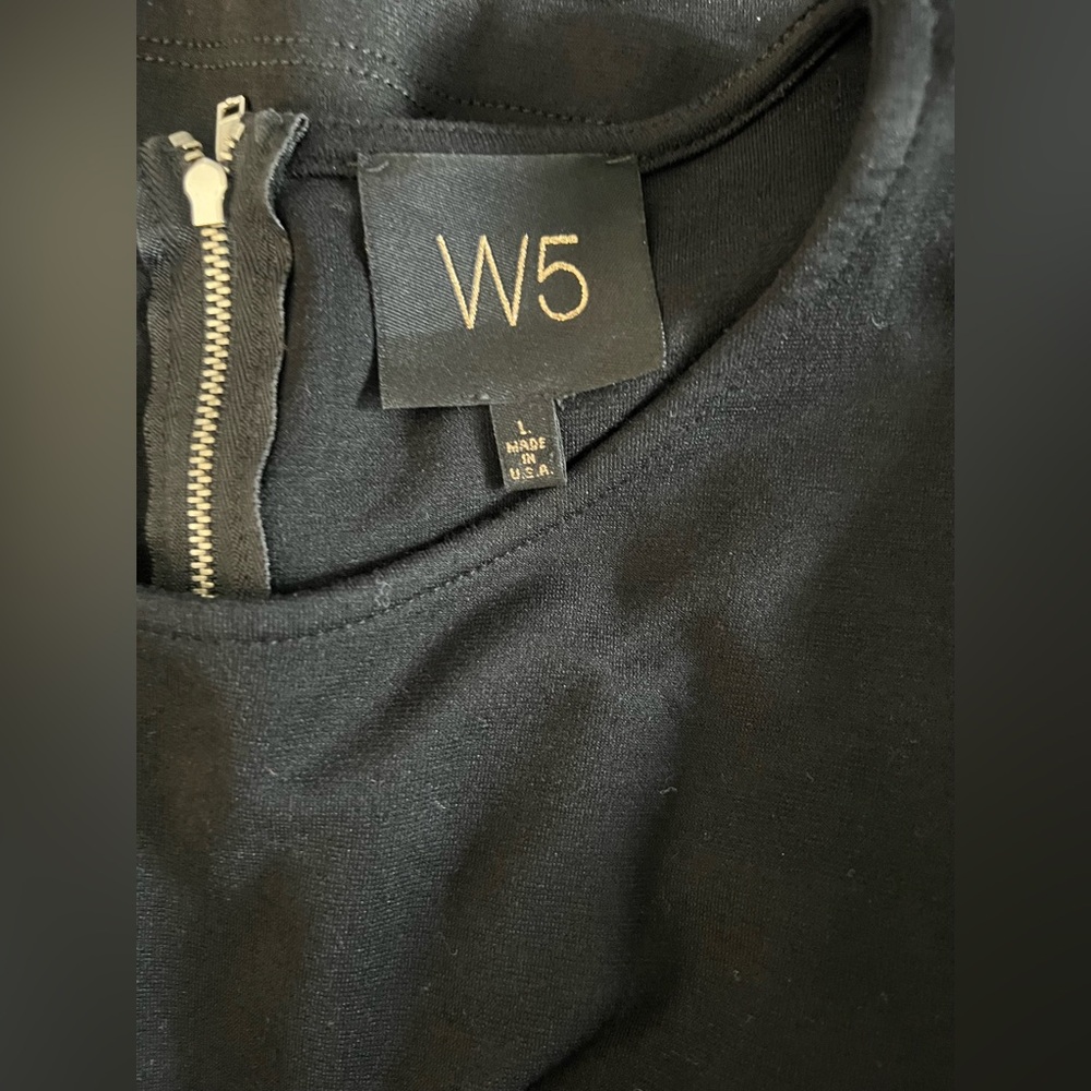 UNWORN W5 Women’s Double Flare Bell 3/4 Sleeve Shirt Top Black Large - Picture 4 of 7